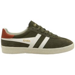 Sneakers sznurowane z zamszu Gola Medallist. Białe buty sportowe casual Gola, bez wzorów, bez zapięcia. Za 425.50 zł.