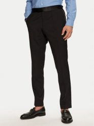 Boss Spodnie garniturowe H-Genius 50527962 Czarny Slim Fit. Czarne eleganckie spodnie Boss, m, z wełny. Za 529.99 zł.