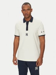 Champion Polo 221044 Biały Regular Fit. Białe koszulki polo Champion, m, bez wzorów, z bawełny, bez kołnierzyka, bez ramiączek. Za 119.99 zł.
