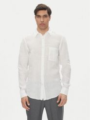 BOSS Koszula 50537381 Biały Regular Fit. Białe koszule Boss, m, bez wzorów, ze lnu, bez kołnierzyka, bez ramiączek. Za 379.99 zł.