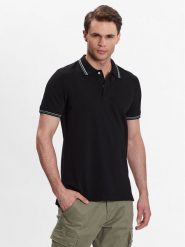 Geox Polo Piquet M3510A-T2649 F9000 Czarny Regular Fit. Czarne koszulki polo Geox, m, bez wzorów, z bawełny, bez kołnierzyka, bez ramiączek. Za 109.99 zł.