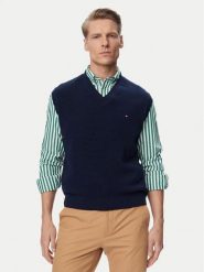 Tommy Hilfiger Sweter MW0MW43244 Granatowy Regular Fit. Niebieskie swetry rozpinane Tommy Hilfiger, m, bez wzorów, z bawełny, bez kołnierzyka, bez ramiączek. Za 569.99 zł.