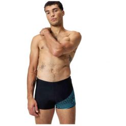 Bokserki pływackie męskie Speedo Medley Logo Aquashort. Niebieskie odzież kąpielowa Speedo, m, bez wzorów, sportowe. Za 109.99 zł.