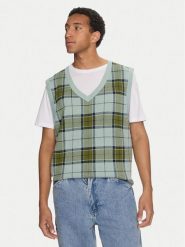 Vans Sweter Almondwood VN000HDV Niebieski Loose Fit. Niebieskie swetry rozpinane Vans, m, bez wzorów, z bawełny, bez kołnierzyka, bez ramiączek. Za 179.99 zł.