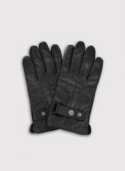 PAKO LORENTE - Czarne rękawiczki męskie z regulacją. Czarne rękawiczki Pako Lorente, bez wzorów, z poliesteru. Za 139.99 zł.