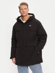 Tommy Jeans Kurtka zimowa DM0DM20005 Czarny Relaxed Fit. Czarne kurtki Tommy Jeans, na zimę, l, bez wzorów, z jeansu, bez kaptura. Za 819.99 zł.