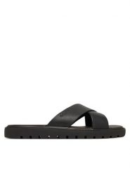 Calvin Klein Klapki Sq Molded Sandal Xcross Lth HM0HM02235 Czarny. Czarne klapki CALVIN KLEIN, ze skóry. Za 409.99 zł.