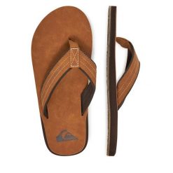 Japonki Quiksilver. Brązowe japonki Quiksilver, bez wzorów. Za 99.99 zł.