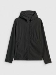 4F Kurtka softshell wiatroodporna membrana 8000 męska - czarna 3XL. Czarne kurtki 4F, m, bez wzorów, z materiału, bez kaptura. Za 399.99 zł.