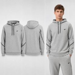 BLUZA MĘSKA 4F DRESOWA NIEROZPINANA Z KAPTUREM 3XL M2238 KOLOR SZARY. Szare bluzy z kapturem 4F, l, bez wzorów, z dresówki, z kapturem. Za 147.00 zł.