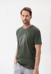 T-shirt z grubszej bawełny, Comfort Fit, T-FORM. Brązowe t-shirty Volcano, l, bez wzorów, z bawełny, bez kołnierzyka, bez ramiączek. Za 69.99 zł.