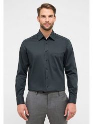 Eterna Koszula - Modern fit - w kolorze ciemnozielonym rozmiar: 43. Zielone koszule Eterna, bez wzorów, z bawełny, bez kołnierzyka, bez ramiączek. Za 113.99 zł.