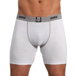 Bawełniane bokserki baseballowe dla dorosłych z uchwytem na żetony (białe). Białe bokserki BIKE, xl, bez wzorów, z bawełny. Za 138.95 zł.