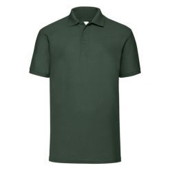 Męska Koszulka Polo 65/35. Brązowe koszulki polo Fruit of the Loom, m, bez wzorów, bez kołnierzyka, bez ramiączek. Za 64.99 zł.