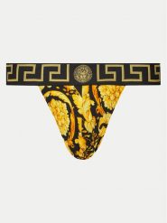 Versace Slipy Jock Strap 1001382 1A11188 Czarny. Czarne slipki VERSACE, m, bez wzorów, z bawełny. Za 299.99 zł.