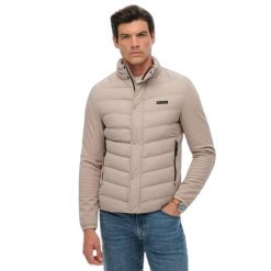 Kurtka Superdry Storm Popper. Brązowe kurtki Superdry, m, z aplikacjami, z softshellu, bez kaptura. Za 440.55 zł.