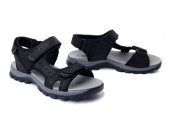 ARTIKER RELAKS 54A0283 czarny, sandały męskie. Czarne sandały Artiker Relaks, ze skóry, bez zapięcia. Za 209.90 zł.