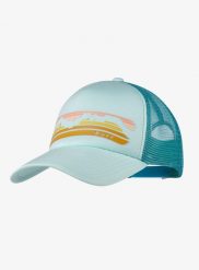 Czapka z daszkiem Buff Trucker Cap - chara mint. Niebieskie czapki z daszkiem Buff, bez wzorów, z bawełny. Za 109.99 zł.
