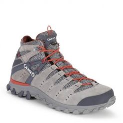 Buty trekkingowe męskie Aku Alterra Gore-tex. Szare buty trekkingowe Aku, bez wzorów, z gore-texu, za kostkę, bez zapięcia, trekkingowe, gore-tex. Za 419.00 zł.