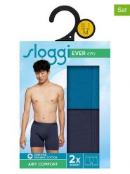 Sloggi Bokserki (2 pary) "Ever" w kolorze niebieskim rozmiar: XL. Niebieskie bokserki Sloggi, xl, bez wzorów. Za 57.47 zł.