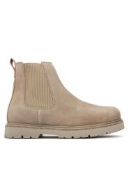 Birkenstock Sztyblety Highwood 1025747 Beżowy. Brązowe botki sznurowane Birkenstock, bez wzorów, ze skóry, bez obcasa, bez zapięcia. Za 849.99 zł.