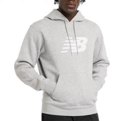 Bluza sportowa męska New Balance MT43904AG. Szare bluzy z kapturem New Balance, m, bez wzorów, z bawełny, z kapturem. Za 342.00 zł.