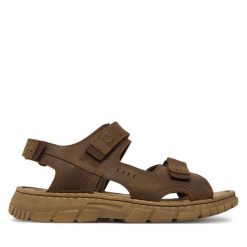 Sandały Josef Seibel. Brązowe sandały Josef Seibel, bez zapięcia. Za 429.99 zł.