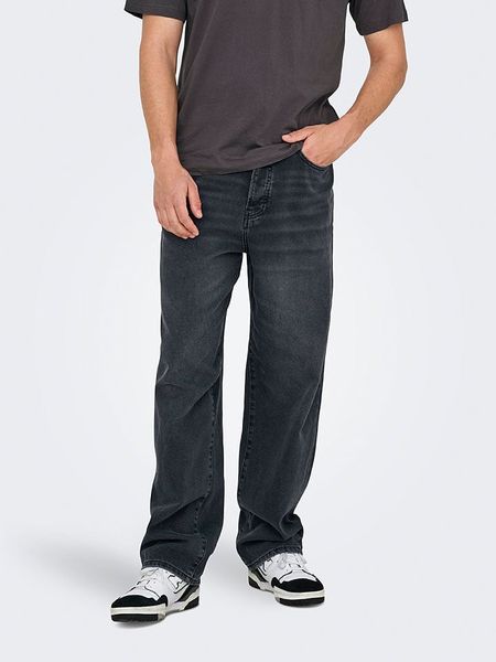 ONLY & SONS Dżinsy "Onsfade" - Loose fit - w kolorze antracytowym rozmiar: W34/L34. Czarne jeansy Only & Sons, l. Za 100.52 zł.