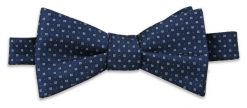 Granatowa Elegancka Wiązana Mucha -EM Men's Accessories- Męska, w Drobny Wzór. Niebieskie krawaty i muchy Em men's accessories, bez wzorów. Za 59.99 zł.