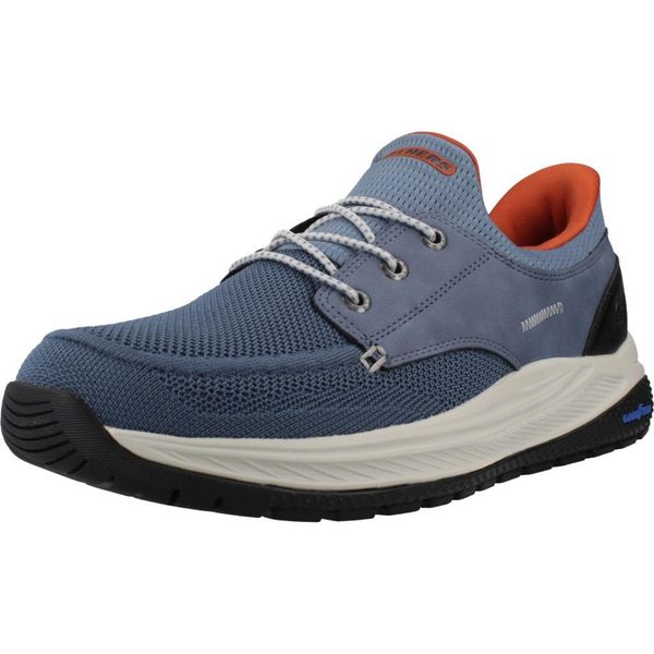 Buty SKECHERS MEROE ALDEN Niebieski. Niebieskie buty trekkingowe Skechers, bez wzorów, z syntetyku, bez zapięcia. Za 407.99 zł.