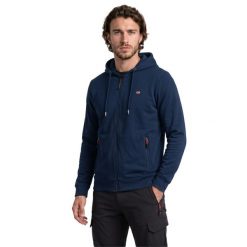 Bluza z kapturem męska Norway. Niebieskie bluzy z kapturem Aulp, m, z aplikacjami, z bawełny, z kapturem. Za 204.70 zł.