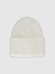 4F Czapka zimowa uniseks - biała Uniwersalny. Białe czapki zimowe 4F, bez wzorów, z materiału. Za 59.99 zł.
