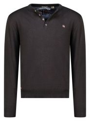 Geographical Norway Sweter "Fraser" w kolorze antracytowym rozmiar: XXL. Czarne swetry nierozpinane Geographical Norway, xxl, bez wzorów, z bawełny, bez kołnierzyka, bez ramiączek. Za 126.15 zł.