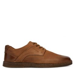 Półbuty Go Soft. Brązowe eleganckie półbuty GO SOFT, bez wzorów, bez obcasa, bez zapięcia. Za 229.99 zł.