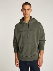 TOMMY JEANS Bluza w kolorze khaki rozmiar: XXL. Brązowe bluzy Tommy Jeans, xxl, bez wzorów, z bawełny, z kapturem. Za 327.32 zł.