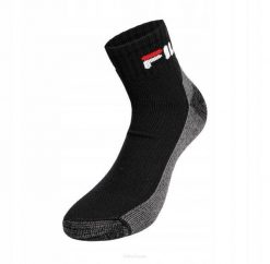 Skarpety tenisowe Fila Quarter Sport 1P. Czarne skarpety Fila, bez wzorów, z bawełny. Za 39.00 zł.