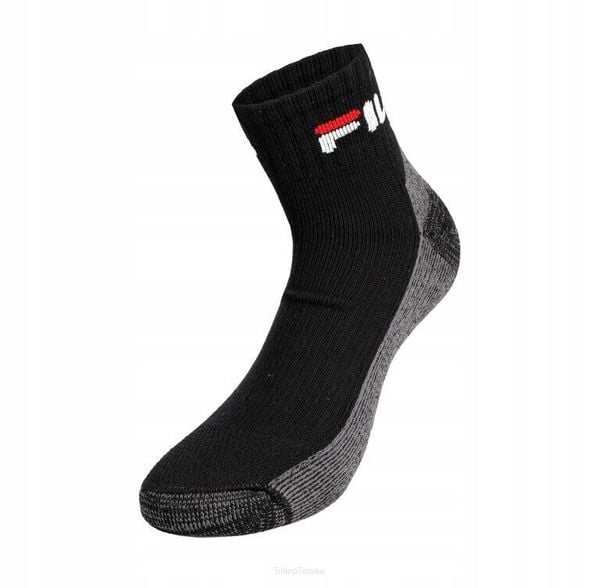 Skarpety tenisowe Fila Quarter Sport 1P. Czarne skarpetki sportowe Fila, bez wzorów, z bawełny. Za 39.00 zł.