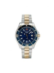 Swiss Alpine Military Zegarek Diver 7040.1145 Srebrny. Szare, analogowe zegarki Swiss Alpine Military, srebrne. Za 829.99 zł.