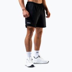 Spodenki treningowe męskie NEBBIA Power. Czarne krótkie spodenki sportowe Nebbia, l, bez wzorów, z elastanu. Za 249.99 zł.