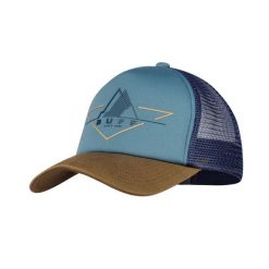 Czapka z daszkiem BUFF® TRUCKER CAP BRAK STONE BLUE. Niebieskie czapki z daszkiem Buff, bez wzorów, z materiału. Za 99.99 zł.