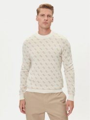 Guess Sweter M5YR10 Z3OE2 Écru Regular Fit. Swetry rozpinane Guess, m, z aplikacjami, z syntetyku, bez kołnierzyka, bez ramiączek. Za 339.99 zł.