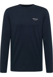 Męski LONGSLEEVE MUSTANG Asheville Dark Sapphire 1016290 4136. Niebieskie bluzki z długim rękawem Mustang, m, bez wzorów, bez kołnierzyka, bez ramiączek. Za 89.99 zł.