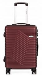 Walizka podróżna na kółkach Sapphire ST-140 DUO - kabinowa ABS. Czerwone walizki Sapphire, bez wzorów, z gumy, małe. Za 179.00 zł.