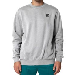 Bluza męska sportowa Lotto HIGH-RISE MELANGE. Szare bluzy bez kaptura Lotto, m, bez wzorów, bez kaptura. W wyprzedaży za 129.00 zł.