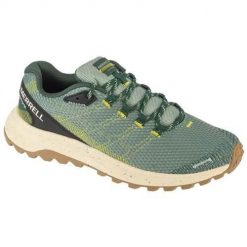 Buty do biegania męskie Merrell Fly Strike. Zielone buty do biegania Merrell, bez wzorów, z gumy, bez zapięcia, do biegania. Za 413.00 zł.