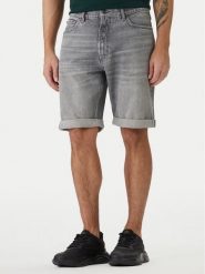 HUGO Szorty jeansowe 50560391 Szary Tapered Fit. Szare szorty Hugo, m, bez wzorów, z bawełny. Za 429.99 zł.
