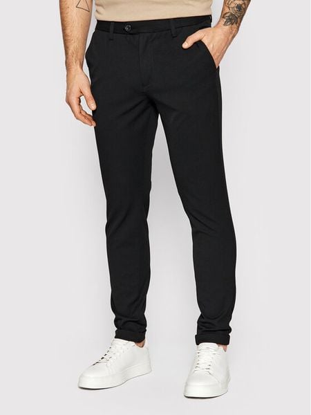 Jack & Jones Spodnie materiałowe Marco 12159954 Czarny Slim Fit. Czarne spodnie materiałowe Jack & Jones, m, bez wzorów, z materiału. Za 219.99 zł.