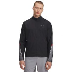 Kurtka z dresu Under Armour Velociti Storm. Czarne kurtki Under Armour, l, bez wzorów, z dresówki, bez kaptura. Za 309.50 zł.