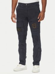 Aeronautica Militare Spodnie materiałowe 251PA1387CT1493 Granatowy Regular Fit. Niebieskie spodnie materiałowe Aeronautica Militare, m, bez wzorów, z bawełny. Za 919.99 zł.