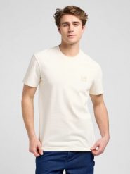 MESKA KOSZULKA LEE WW ESSENTIAL TEE ECRU 112370486. T-shirty Lee, s, bez wzorów, bez kołnierzyka, bez ramiączek. Za 79.99 zł.
